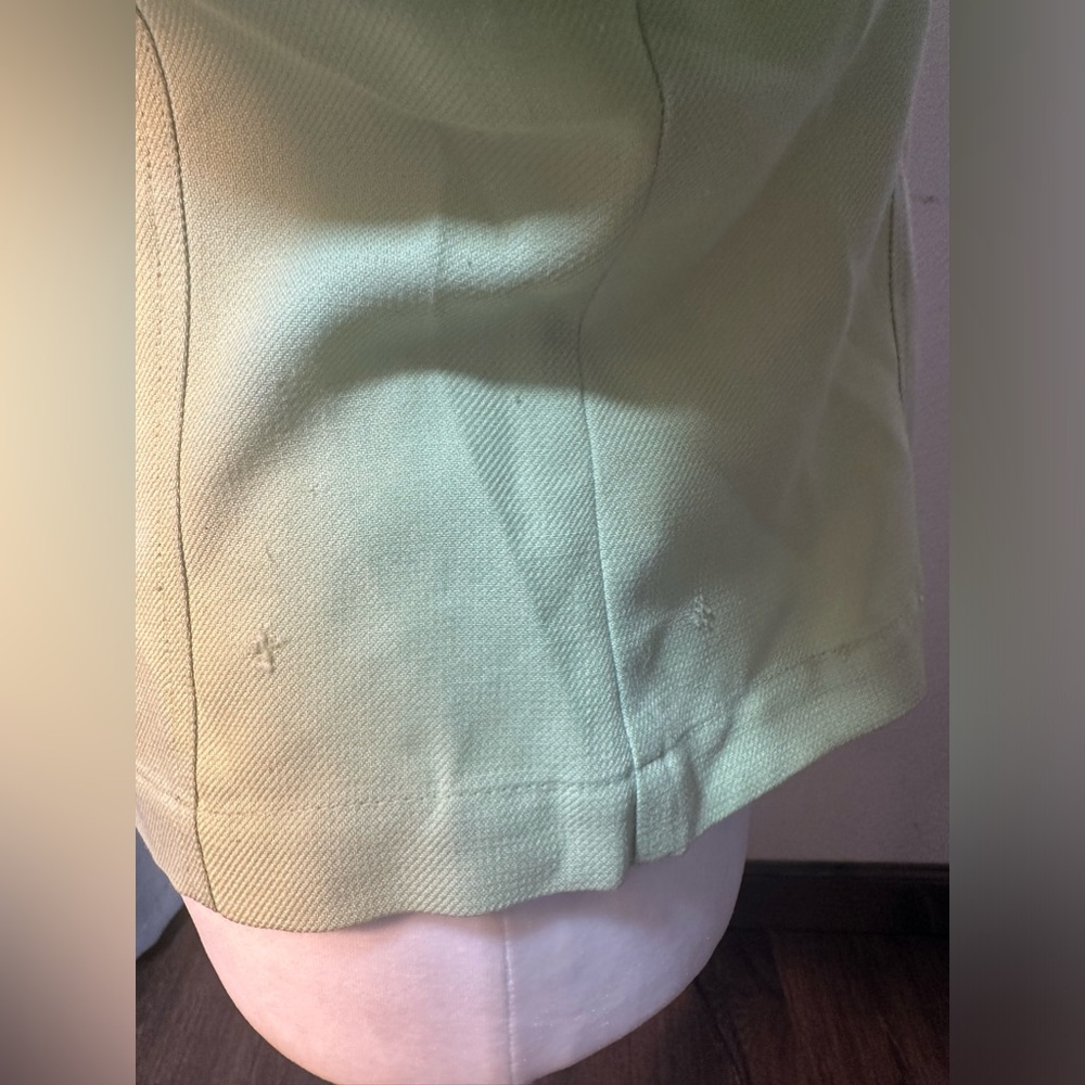 Vintage Y2K retro western soft line  green  woman size 6 blazer top - Picture 5 of 13